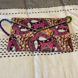 PINK AFRICAN PRINT HANDBAG 👜 CLUTCH